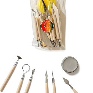 ⁦طقم أدوات نحت وتشكيل خزفي 18قطع⁩⁩